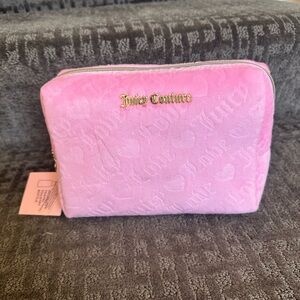 Juicy Couture Juicy & Heart Terry Wedge travel cosmetic Bag